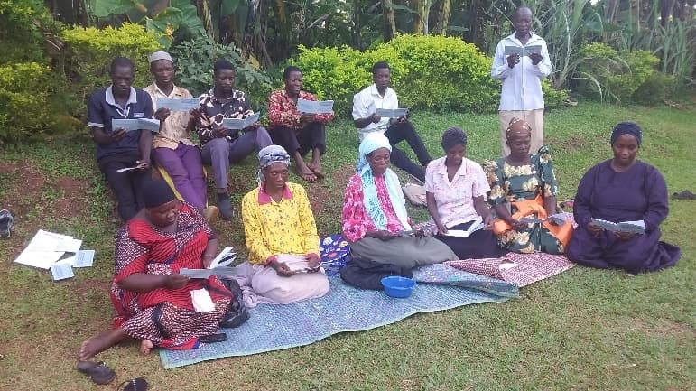 Farmer group during a savings and credit training session