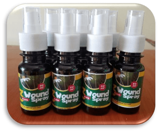 The branded 3 in 1 Herbal Wound Spray product